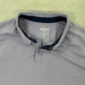 Rhone Mens‎ XL Purple Short Sleeve Polo Shirt Activewear Casual Athleisure EUC